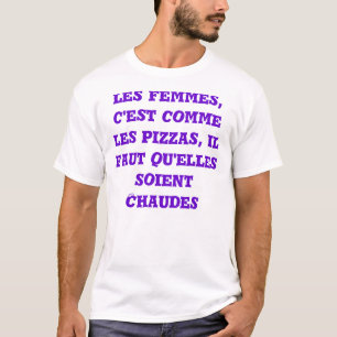CAMISETA TS AS MULHERES PIZZAS QUENTES