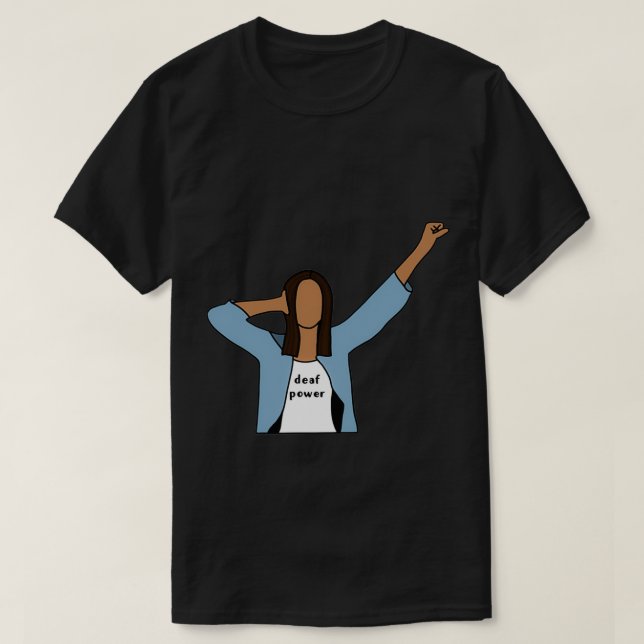 Camiseta tSaia clássica com alimentação de surdo (Frente do Design)