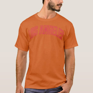 Camiseta TSerguimento de tela rosa quente de Los Angeles