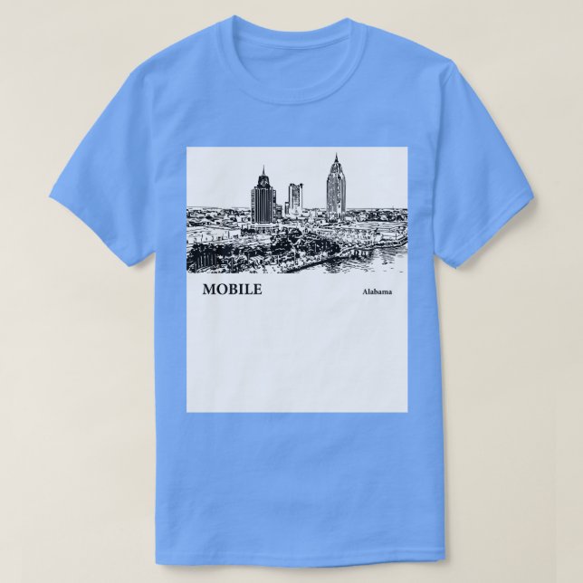Camiseta TShirt 1 do Alabama móvel (Frente do Design)