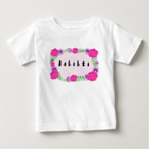 Camiseta Tshirt árabe de Habibti Habibi para miúdos