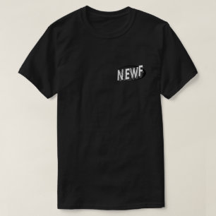 Camiseta Tshirt B&W do logotipo dos homens NEWF do urso de