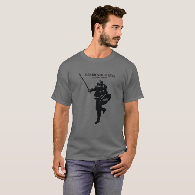Camiseta Tshirt baseado do homem da vara (Frente Completa)