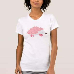 Camiseta tshirt bonito do rosa do ouriço