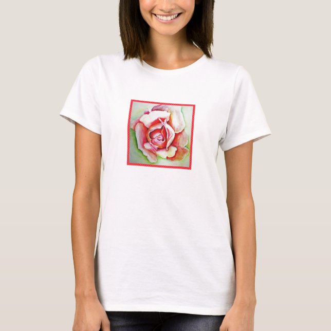 Camiseta Tshirt cor-de-rosa (Frente)