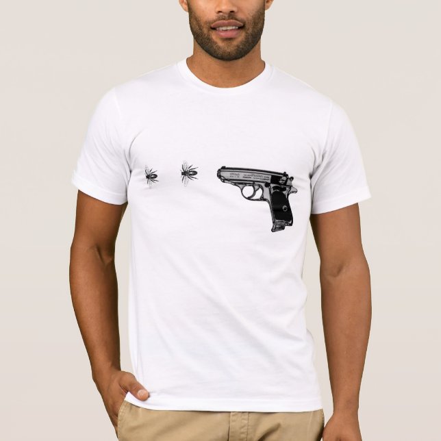 Camiseta tshirt da arma da abelha da abelha (Frente)