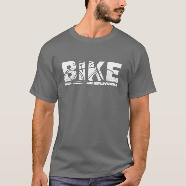 Camiseta Tshirt da "bicicleta" dos homens (Frente)