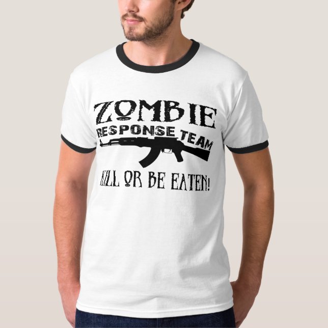 Camiseta Tshirt da equipe da resposta do zombi (Frente)