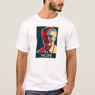 Camiseta tshirt da esperança do corbyn de jeremy