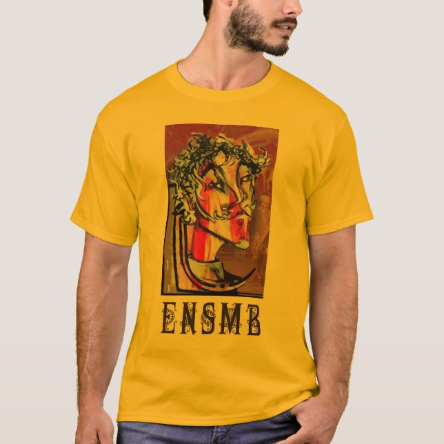 Camiseta Tshirt da luz de logotipo de ENSMB (Frente)