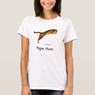 Camiseta Tshirt da mamã do tigre - tigre moderno do pulo