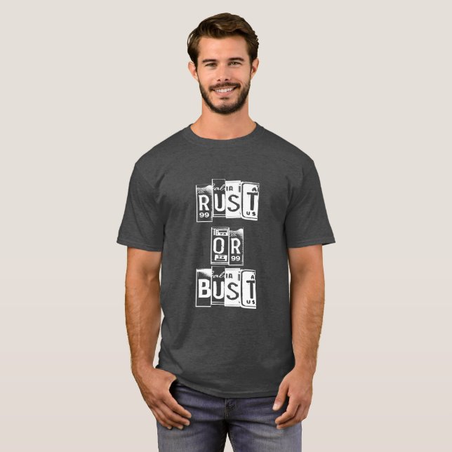 Camiseta Tshirt da matrícula da oxidação ou do busto (Frente Completa)