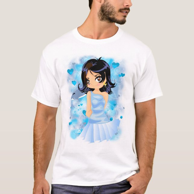 Camiseta Tshirt da menina de Dolphinia (Frente)