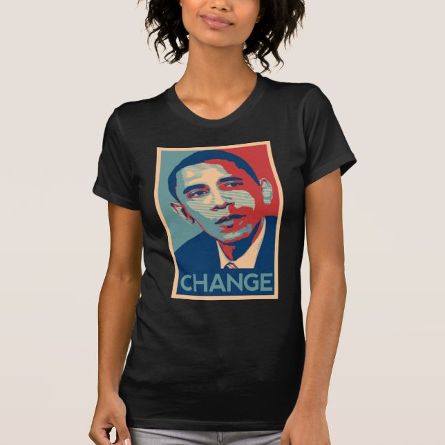 Camiseta tshirt da mudança de obama (Frente)