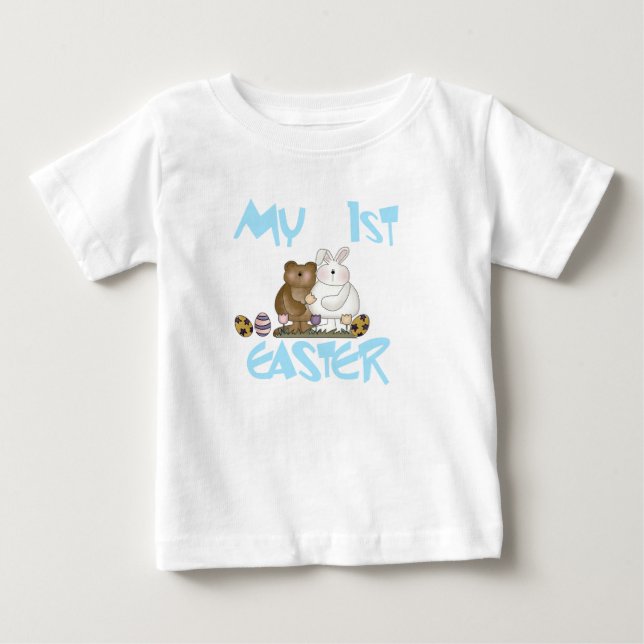 Camiseta Tshirt da páscoa do coelho e do urso ø (Frente)