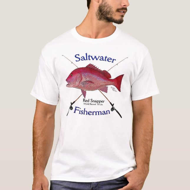 Camiseta Tshirt da pesca da água salgada dos fishermans do (Frente)