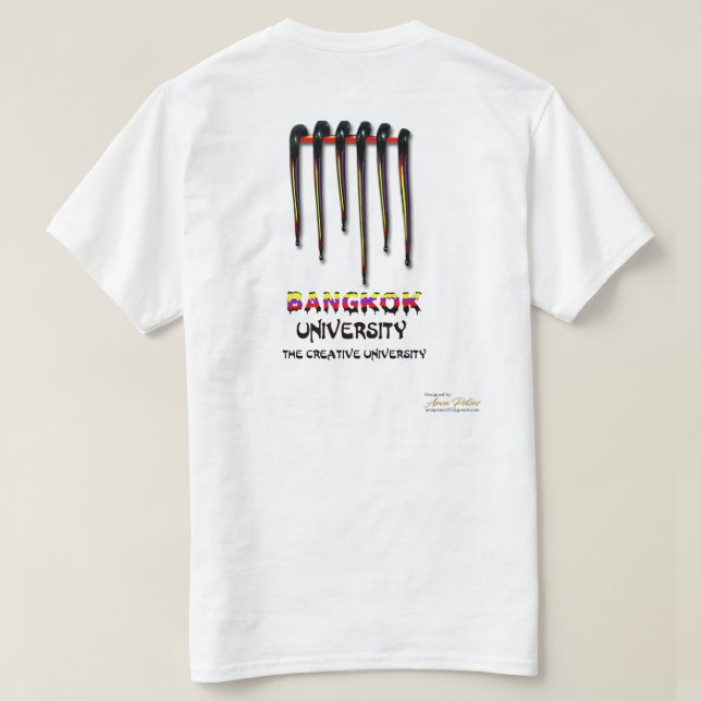 Camiseta Tshirt da universidade de Banguecoque (Verso do Design)