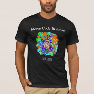 Camiseta Tshirt de Brainiac do código Morse -