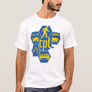 Camiseta TShirt de CPT com ícones amarelos