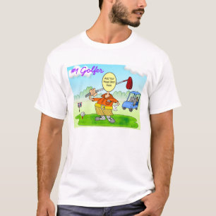 Camiseta Tshirt de Golf Fotográfica de Cartoon Engraçado