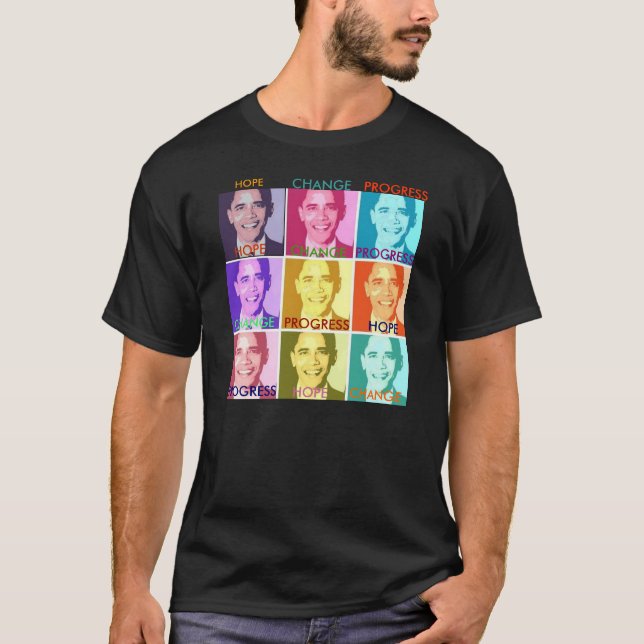 Camiseta TSHIRT de OBAMA da ESPERANÇA & da MUDANÇA - - (Frente)