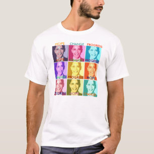 Camiseta Tshirt de Obama da esperança, da mudança & do