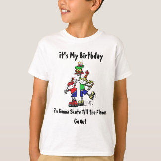 Camiseta Tshirt de patinagem do aniversário