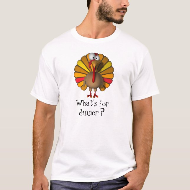 Camiseta Tshirt de Turquia da acção de graças o que é para (Frente)