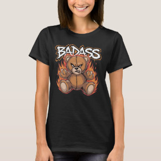 Camiseta Tshirt De Ursinho Irritada Da Badass