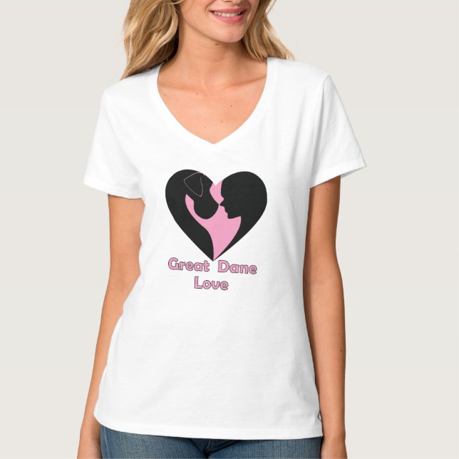 Camiseta Tshirt do amor de great dane (Frente)