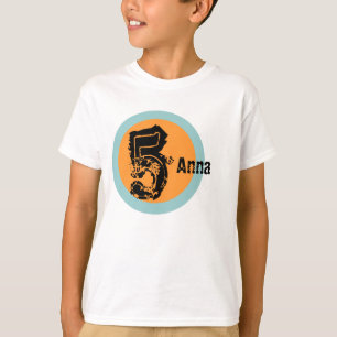 Camiseta Tshirt do aniversário do nome e da idade do