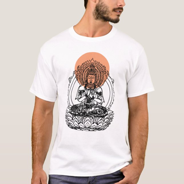 Camiseta Tshirt do Bodhisattva de Buddha do japonês (Frente)
