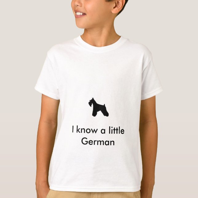 Camiseta Tshirt do cão do Schnauzer diminuto (Frente)