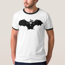 Tshirt do esqueleto do bastão do Dia das Bruxas
