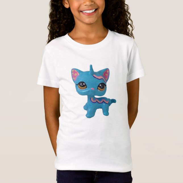 Camiseta Tshirt do gatinho do unicórnio (Frente)