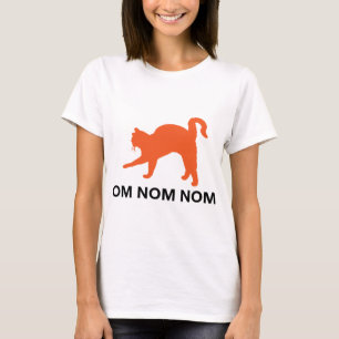 Camiseta tshirt do gato do nom do nom do OM