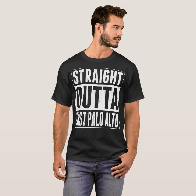 Camiseta Tshirt do leste reto de Outta Palo Alto (Frente Completa)
