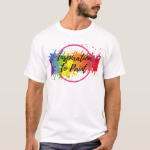 TShirt do logotipo dos homens ITP com pintura cada