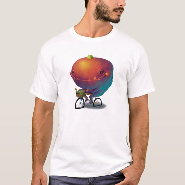 Camiseta Tshirt do monstro 2 da bicicleta (Frente)