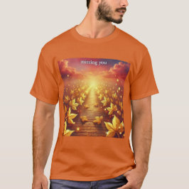 Camiseta Tshirt do Ouro Leaf Path Mens
