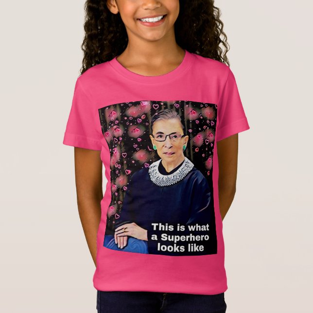 Camiseta Tshirt do poder RBG da menina (Frente)