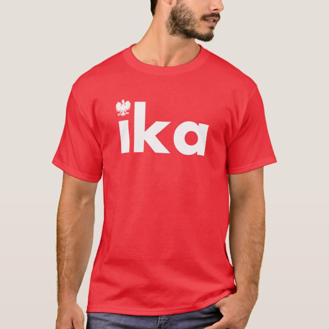 Camiseta Tshirt do Sobrenome polonês IKA (Frente)