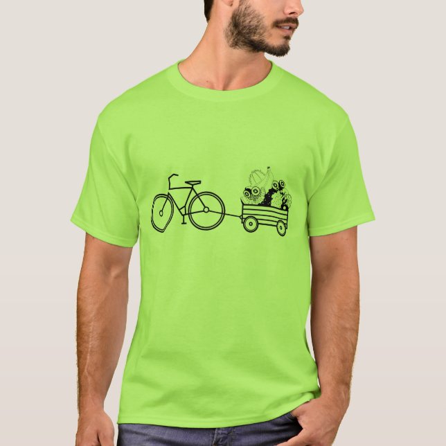 Camiseta Tshirt do vegan do carro da fruta da bicicleta (Frente)