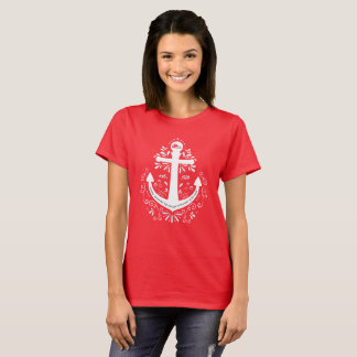 Camiseta Tshirt do vermelho da âncora de KHH