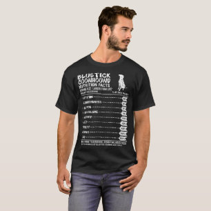 Camiseta Tshirt dos fatos da nutrição do cão do Coonhoun