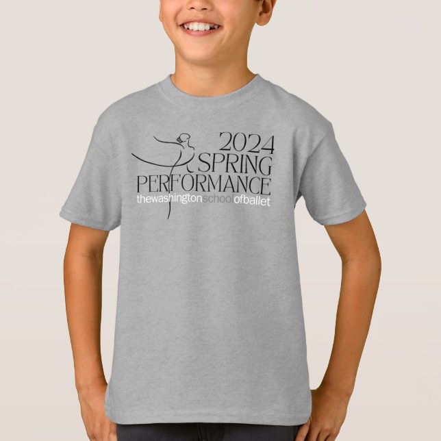 Camiseta Tshirt dos Kids de desempenho do Primavera 2024 (Frente)