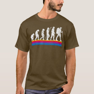 Camiseta Tshirt engraçada da evolução do Hike em caminhada