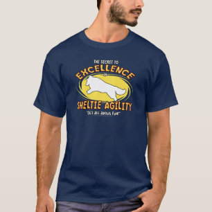 Camiseta TShirt escuro secreto de Sheltie da agilidade