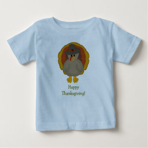 Camiseta Tshirt feliz do bebê da acção de graças
