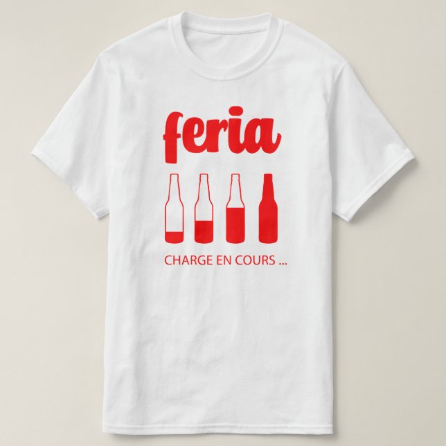 Camiseta Tshirt feria alcool humour (Frente do Design)